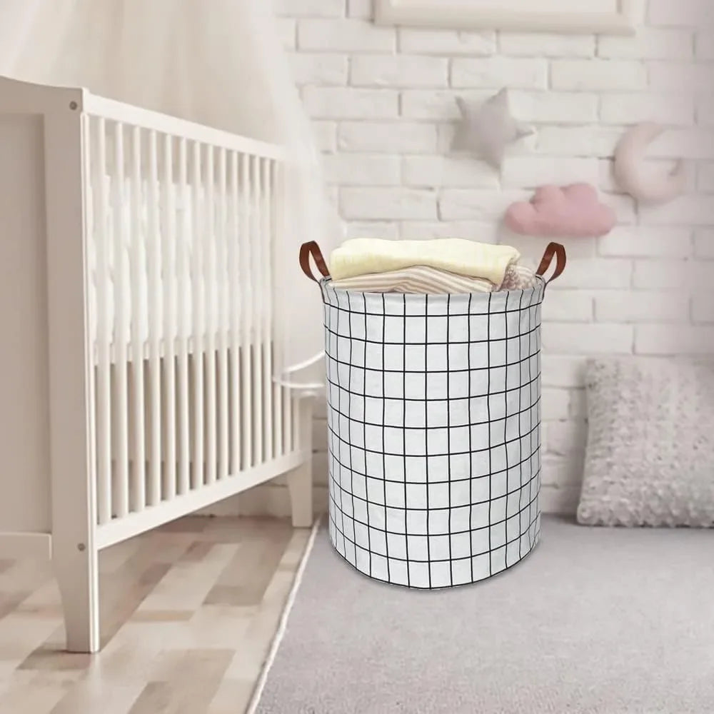 Panier de Rangement Pliable en Coton et Lin