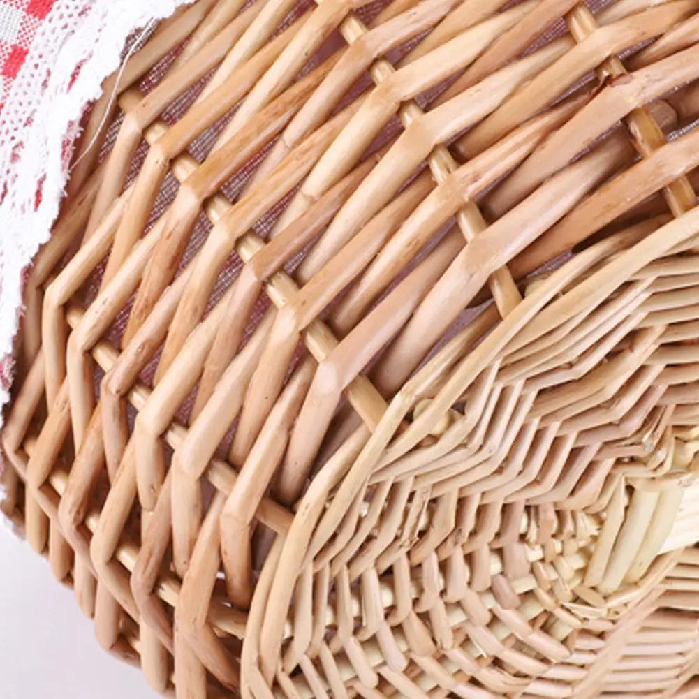 Panier pique-nique en osier avec doublure coton