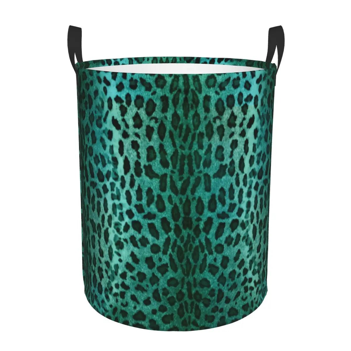Panier à linge pliable imprimé léopard | Rangement pratique et tendance