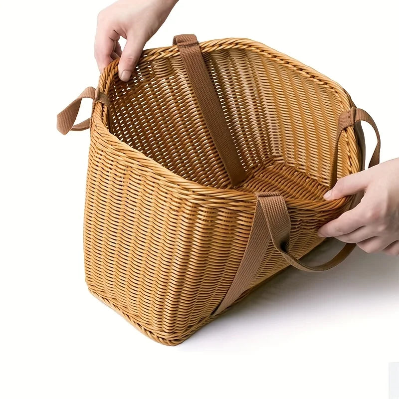 Panier à provisions en plastique – Léger, ouvert et polyvalent pour vos courses et rangements