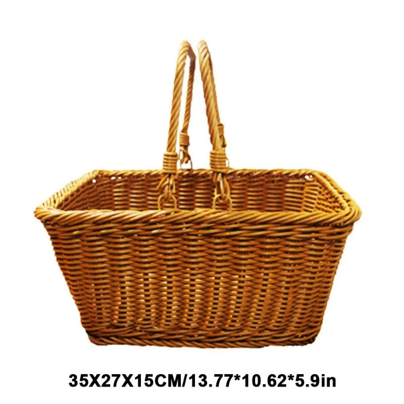 Panier de récolte en imitation rotin