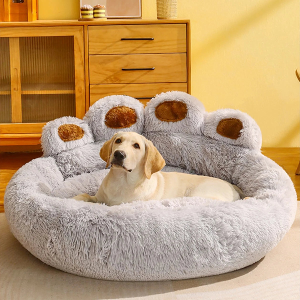 Panier lit pour chien ultra doux – Coussin confortable et respirant lavable à la main