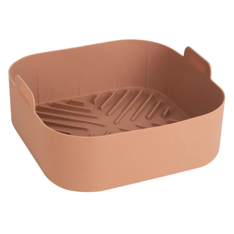 panier en silicone pour airfryer couleur marron