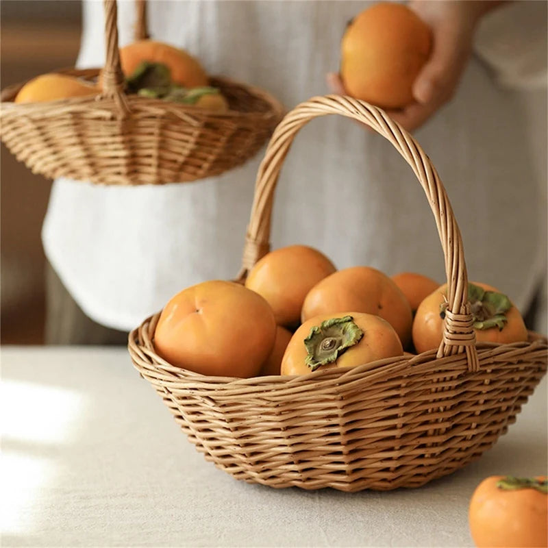Panier de récolte ovale en osier