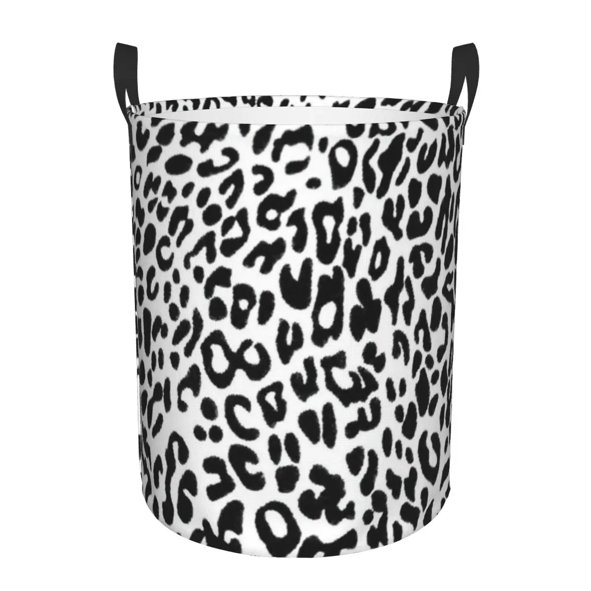 Panier à linge pliable imprimé léopard | Rangement pratique et tendance