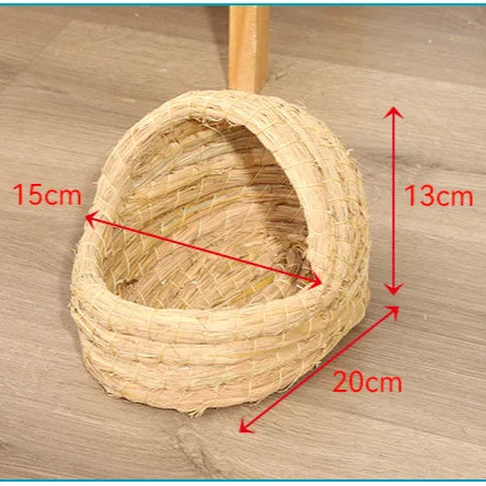 Panier Nid en Herbe Tressée pour Chat, Chaton et Petit Chien