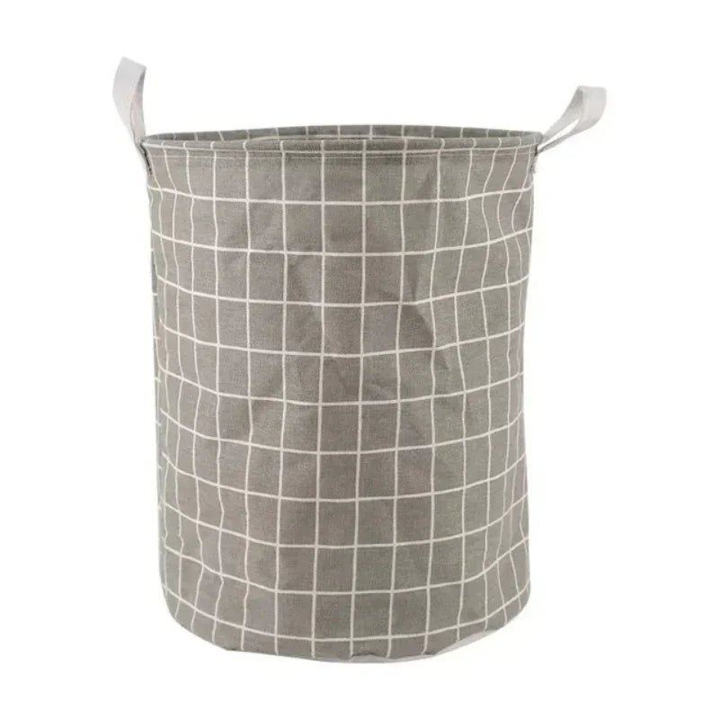Grand Panier à Linge Pliable en Coton et Lin