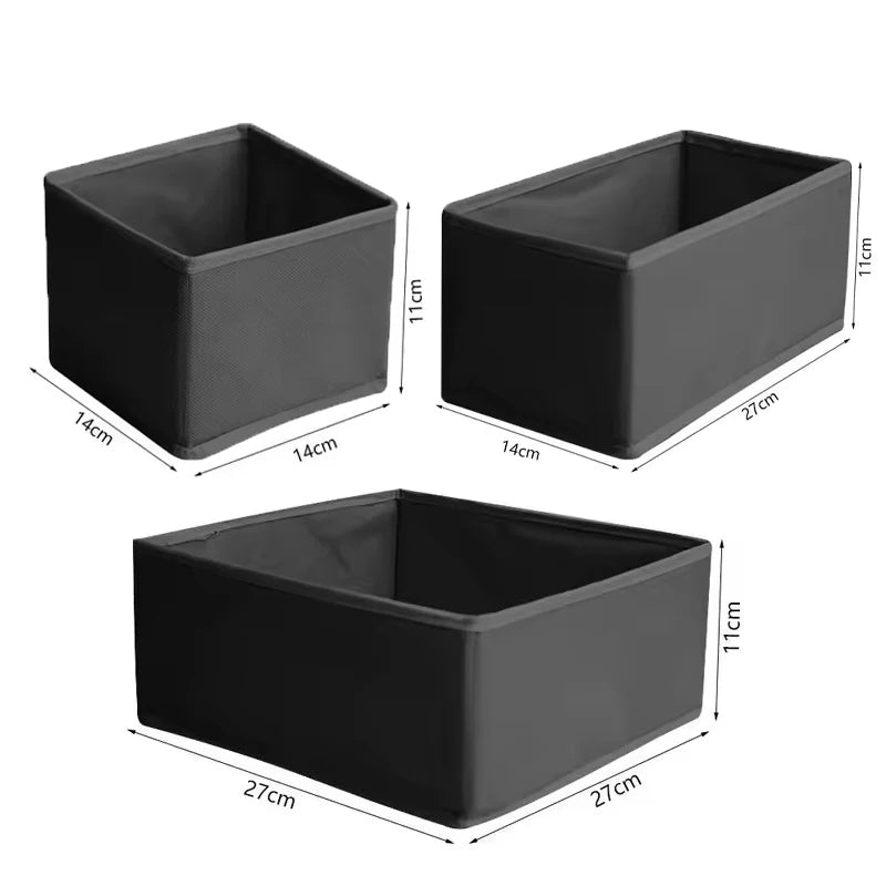 Paniers organisateurs de tiroirs en tissu – Boîtes de rangement pliables pour vêtements et accessoires