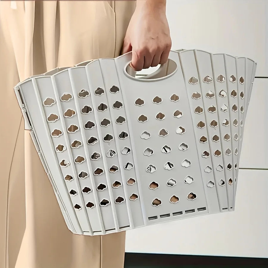 Panier à linge pliable avec poignées – Rangement moderne et pratique