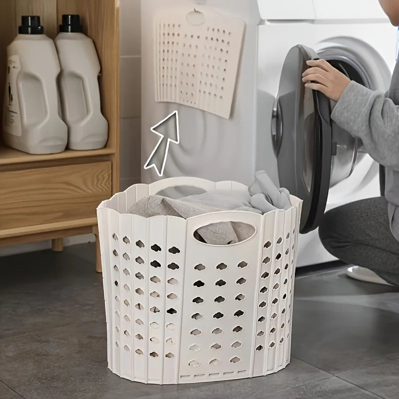 Panier à linge pliable avec poignées – Rangement moderne et pratique