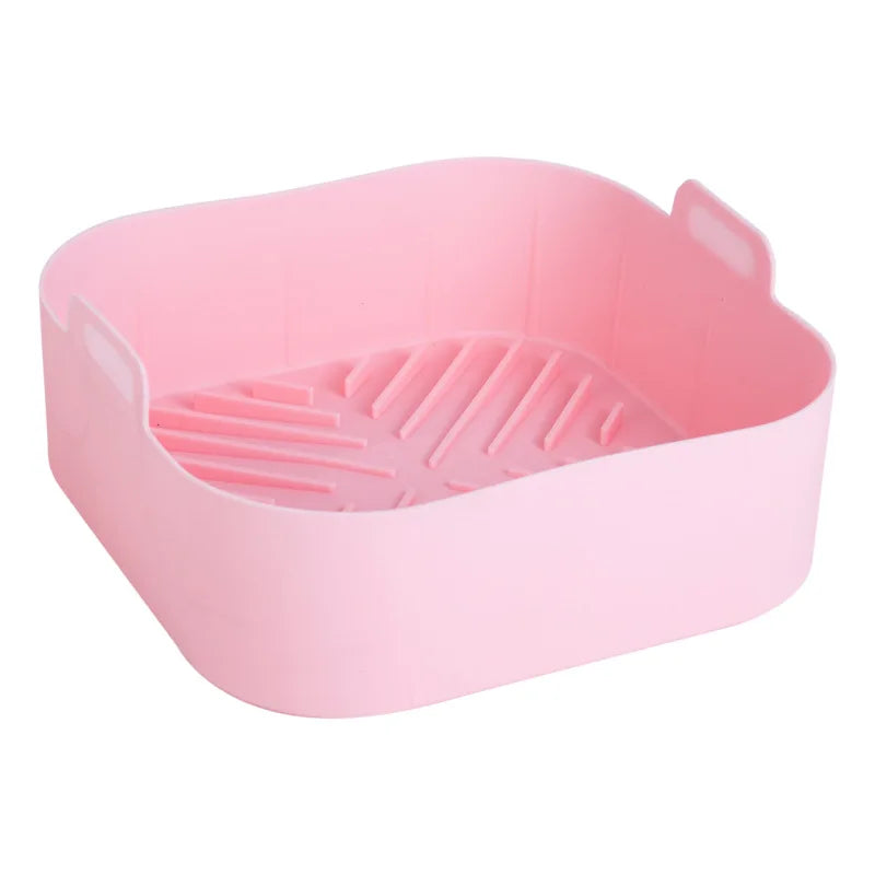 panier en silicone pour airfryer couleur rose