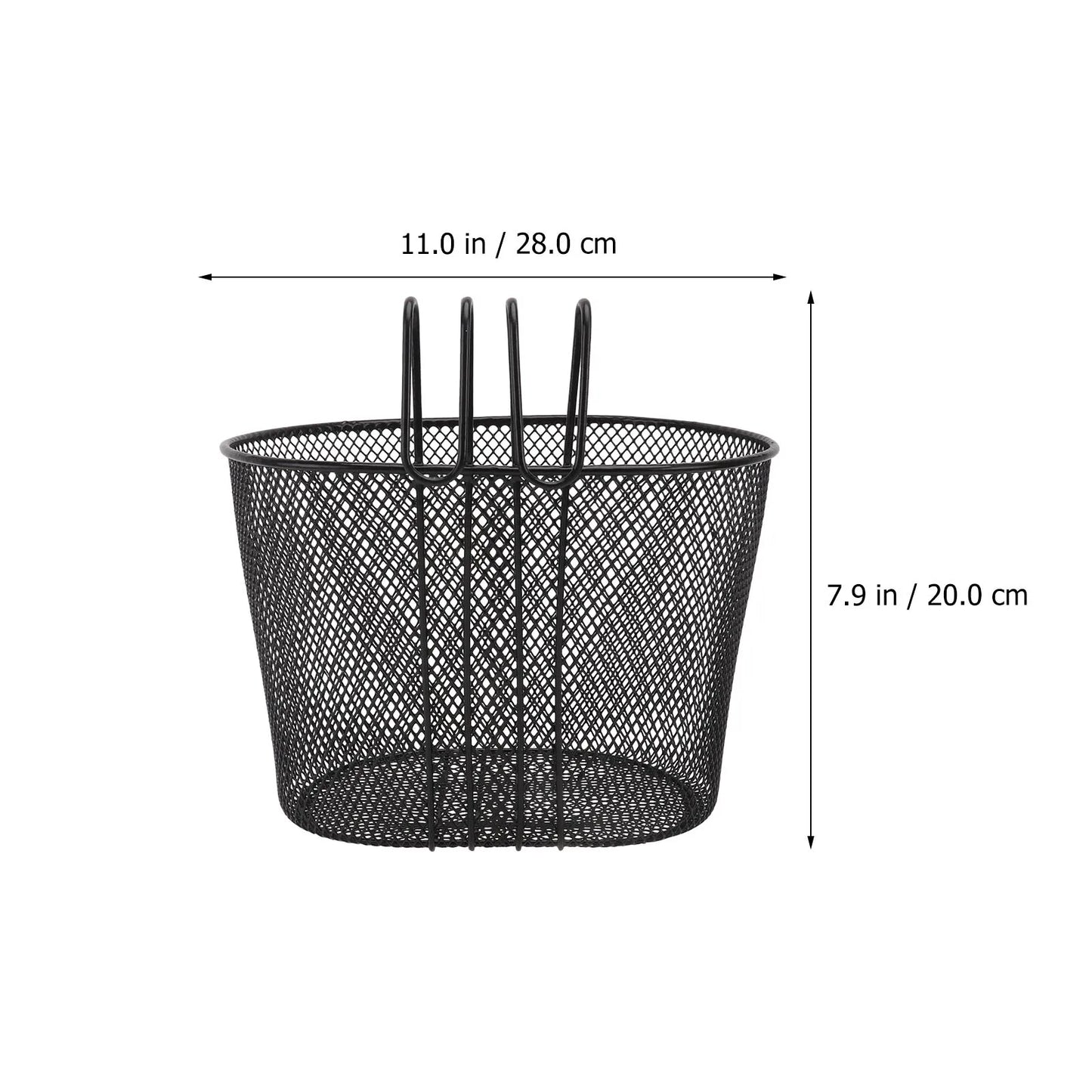 Panier de vélo avant en fer noir