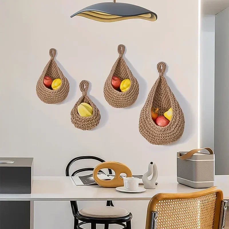 Panier Suspendu en Corde de Chanvre