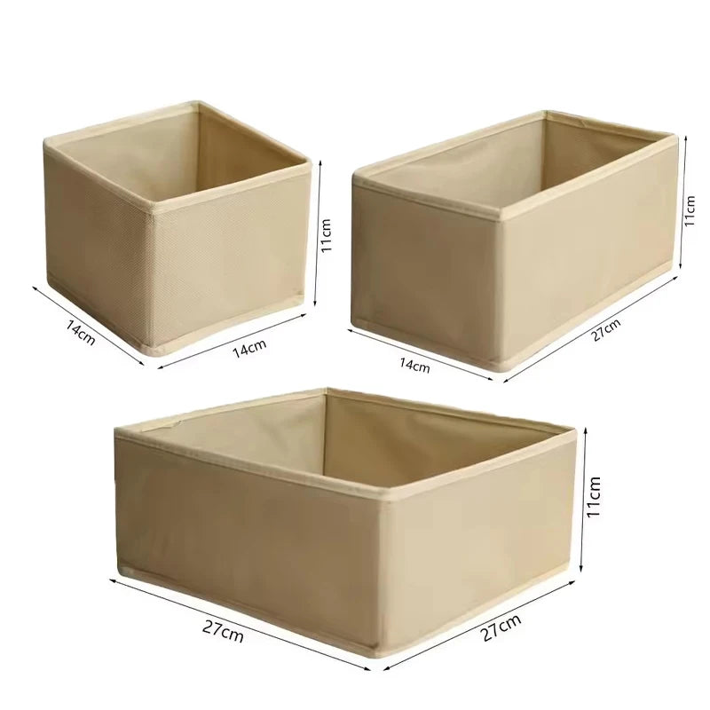 Paniers organisateurs de tiroirs en tissu – Boîtes de rangement pliables pour vêtements et accessoires