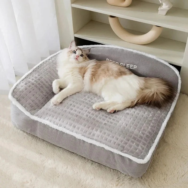 Panier Lit pour Chien et Chat en Velours Côtelé – Sofa Confortable et Respirant pour Animaux