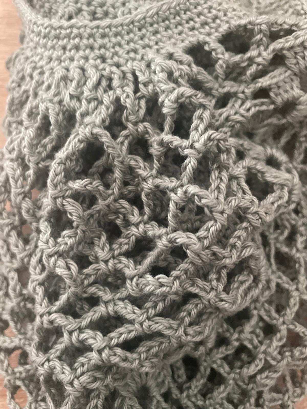 Sac filet en coton crocheté – Léger, écoresponsable et grande capacité