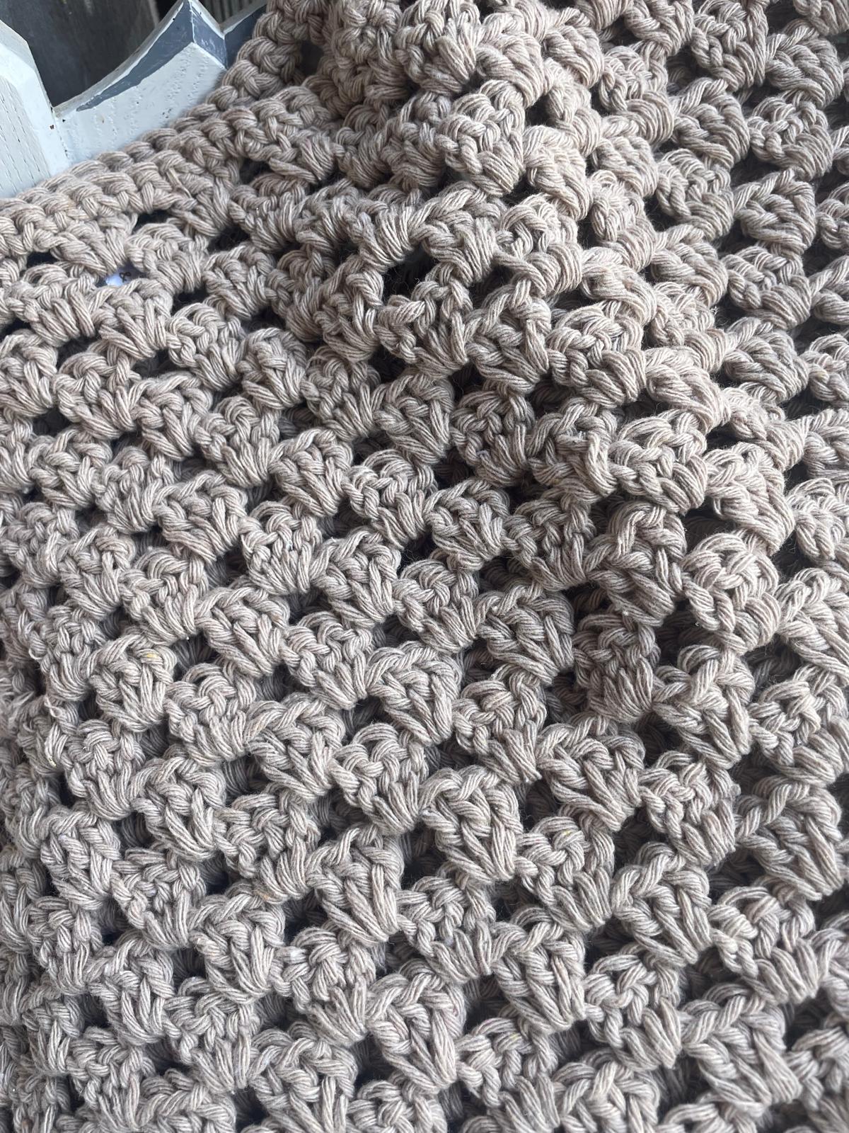 Sac bohème cappuccino en coton – Grande capacité