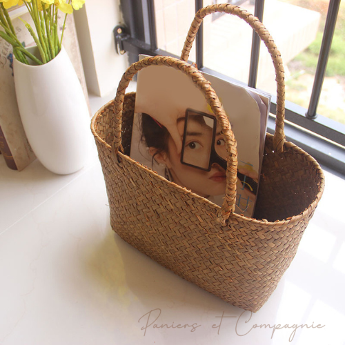 Panier Cabas en Fibres d'Algues Tressées