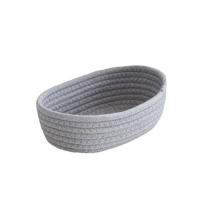 Paniers de rangement en corde de coton | Paniers de style nordiques