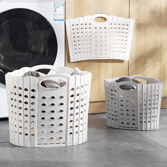 Panier à linge pliable avec poignées – Rangement moderne et pratique
