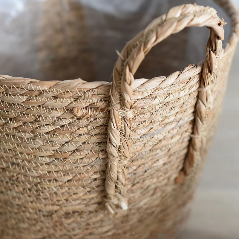 Panier Cache-Pot en Paille Tressée