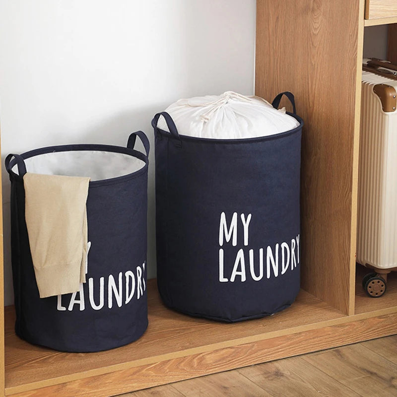 Panier à Linge Pliable en Coton et Lin – Étanche, Spacieux et Moderne