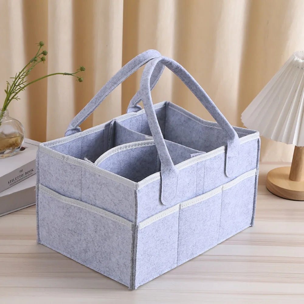 Panier  sac à couches tout-en-un pour mamans organisées – Sac à langer en feutrine multifonction