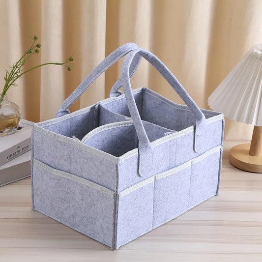 Panier  sac à couches tout-en-un pour mamans organisées – Sac à langer en feutrine multifonction