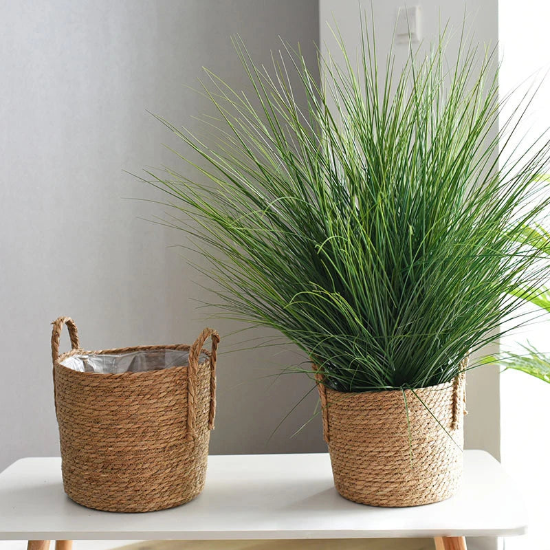 Panier Cache-Pot en Paille Tressée