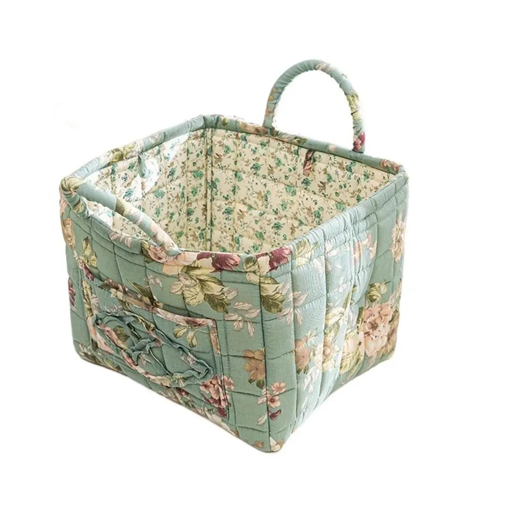 Panier de rangement en tissu style pastoral – Organiseur pliable et lavable pour sous-vêtements et accessoires
