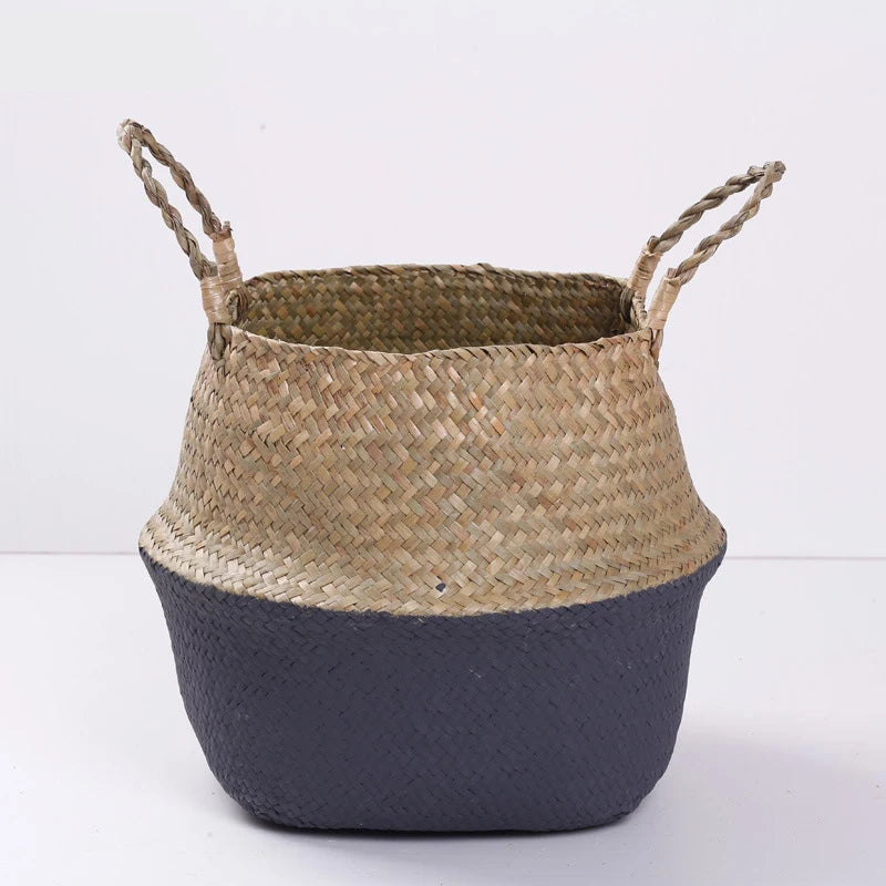 Panier pliable en jacinthe d'eau tressé | Cache Pot