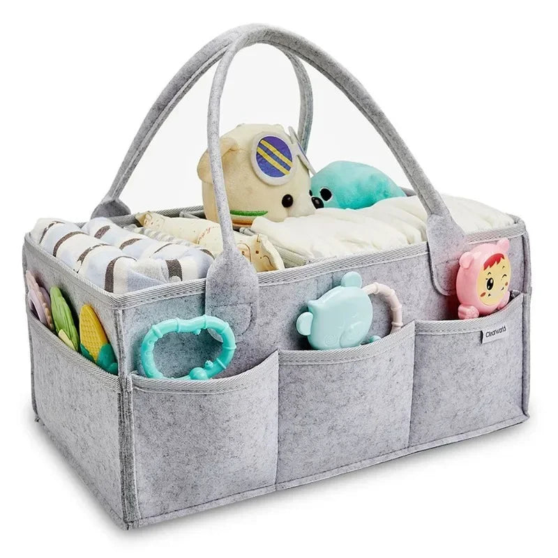 Panier  sac à couches tout-en-un pour mamans organisées – Sac à langer en feutrine multifonction