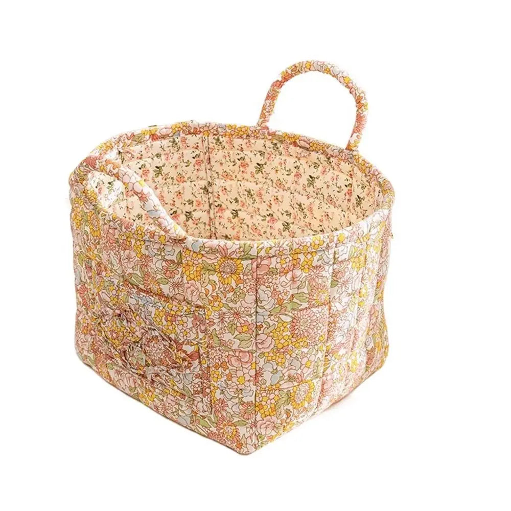 Panier de rangement en tissu style pastoral – Organiseur pliable et lavable pour sous-vêtements et accessoires