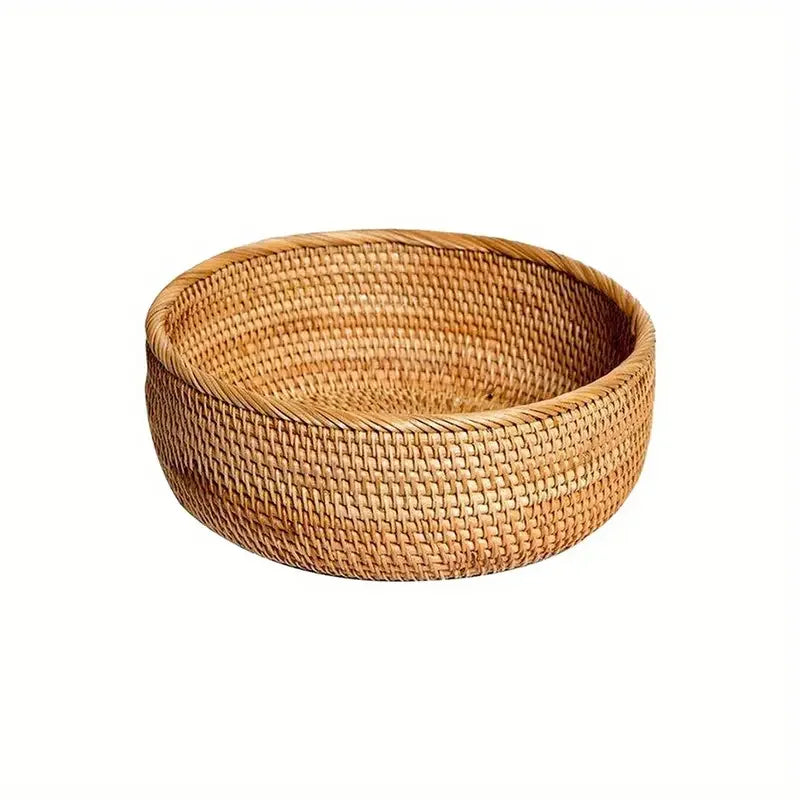 Panier de rangement ou corbeille à fruits, en osier tressé à la main
