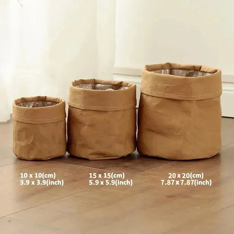 Panier à plante en kraft lavable – Cache-pot déco et écologique pour plantes d’intérieur