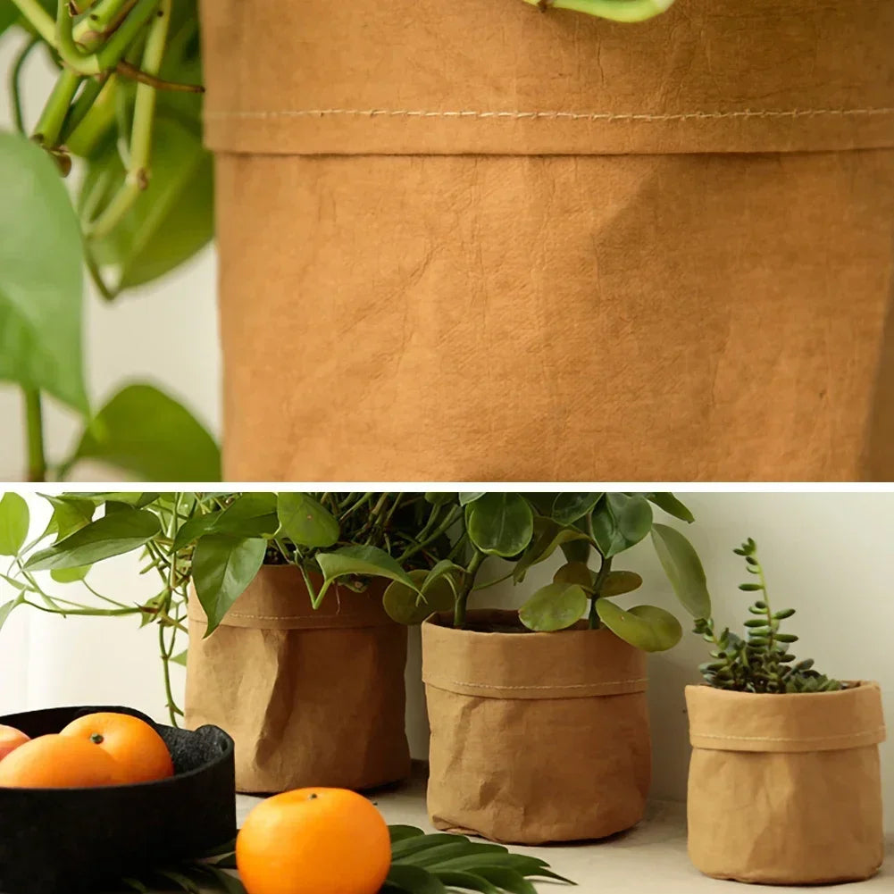 Panier à plante en kraft lavable – Cache-pot déco et écologique pour plantes d’intérieur