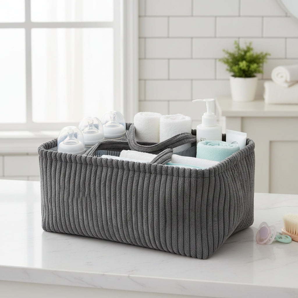 Panier de rangement pour couches et accessoires bébé