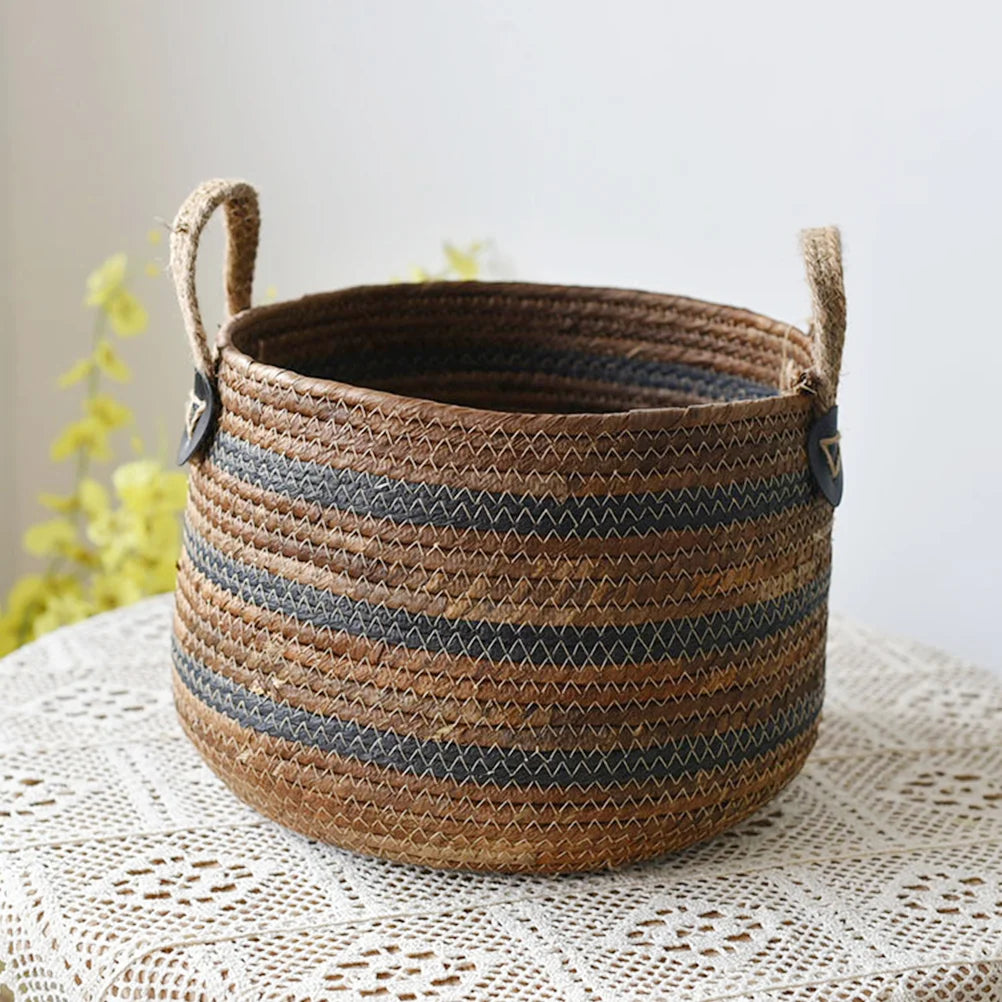 Panier de rangement paille tressée style nordique | Panier multi-usage