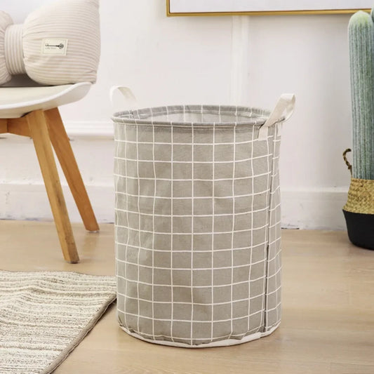 Panier de Rangement Pliable en Coton et Lin