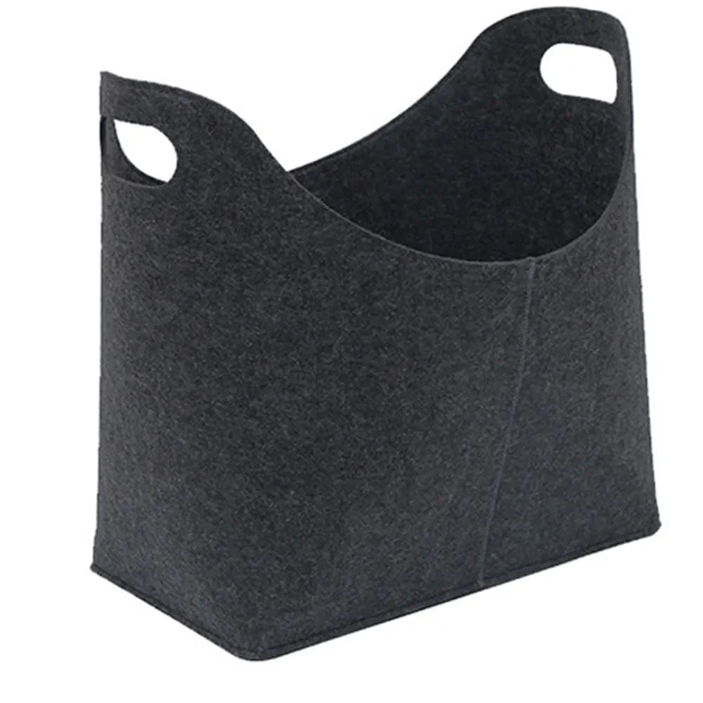 Panier de rangement en feutre – Avec poignées, pliable, 40×30×40 cm, gris ou noir