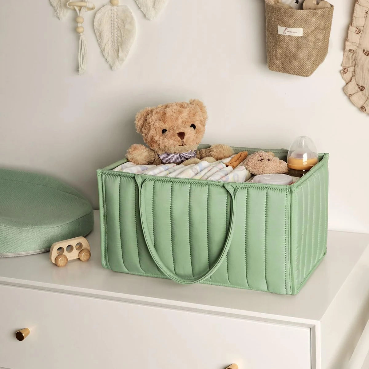Panier à langer, organisateur de couches et accessoires pour bébé