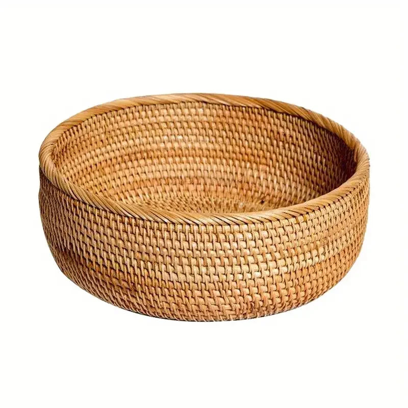 Panier de rangement ou corbeille à fruits, en osier tressé à la main