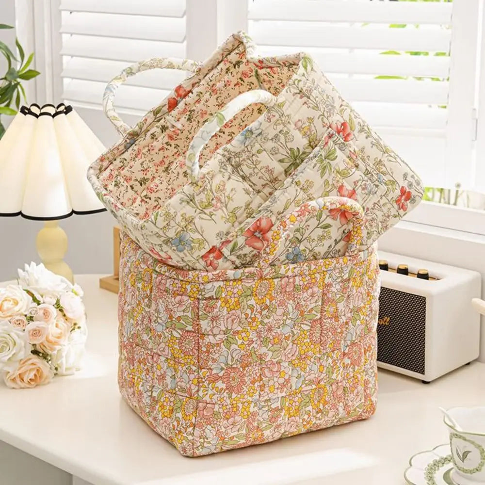 Panier de rangement en tissu style pastoral – Organiseur pliable et lavable pour sous-vêtements et accessoires
