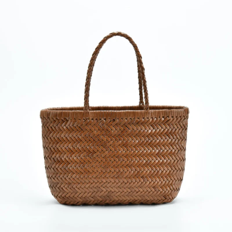 Sac en cuir véritable tressé à la main – Sac bandoulière Haut de Gamme