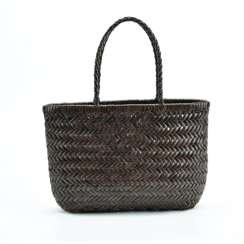Sac en cuir véritable tressé à la main – Sac bandoulière Haut de Gamme