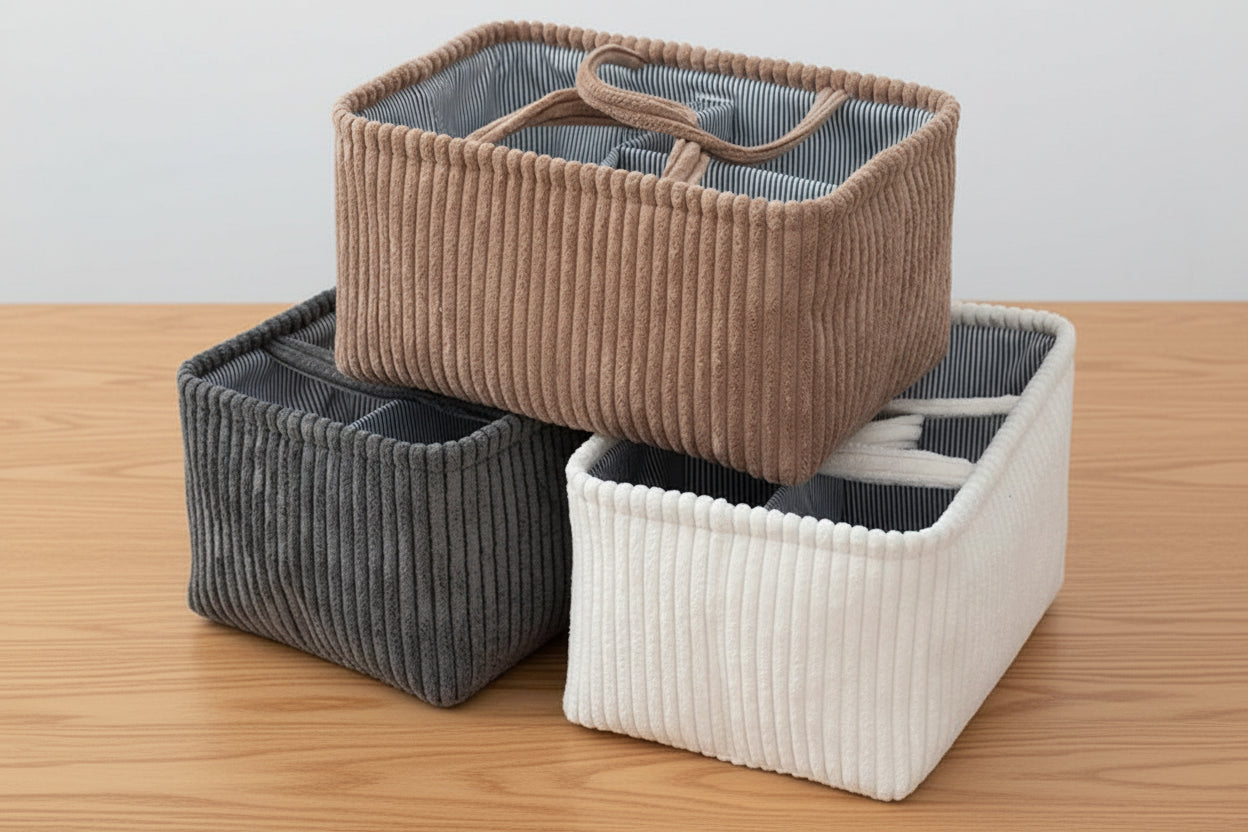 Panier de rangement pour couches et accessoires bébé