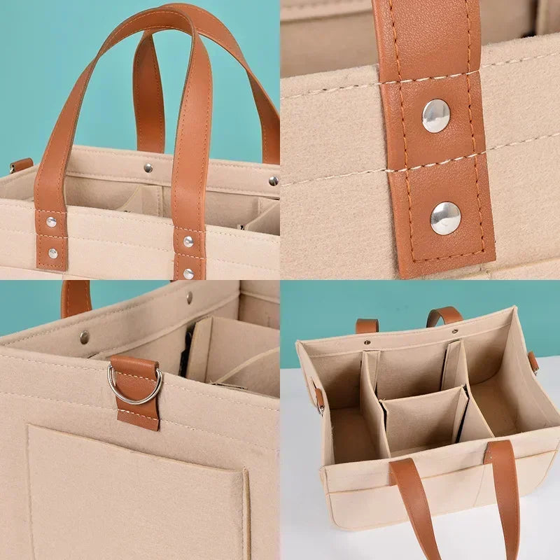 Panier de rangement pliable en feutrine | Organiseur