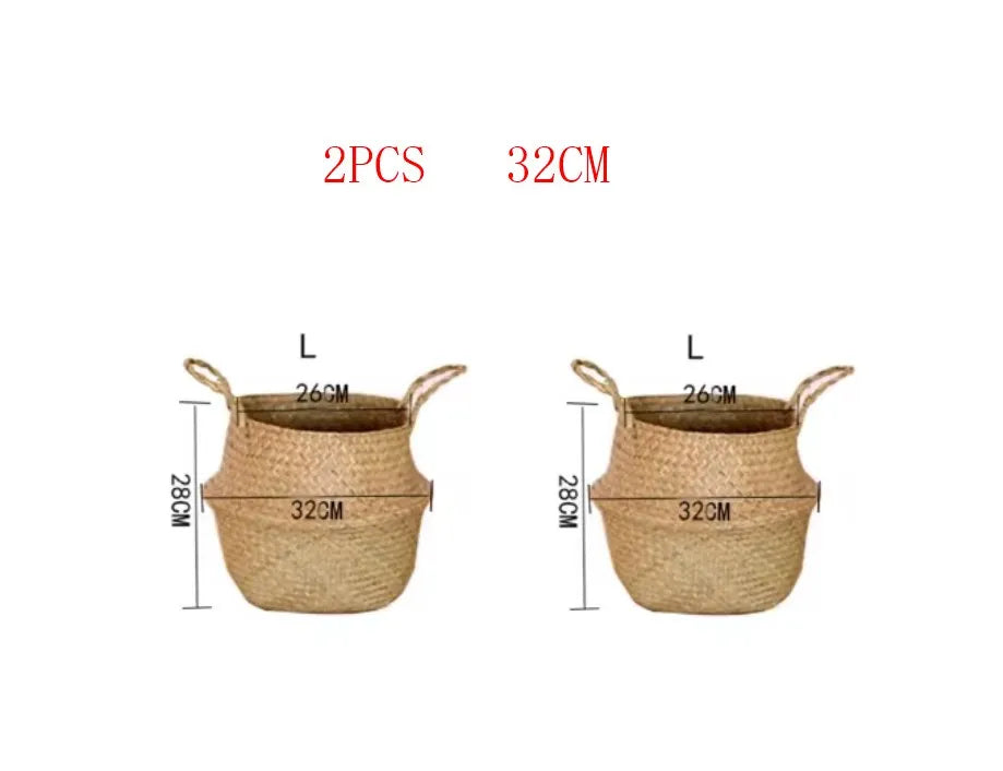Panier cache pot  en fibre végétale
