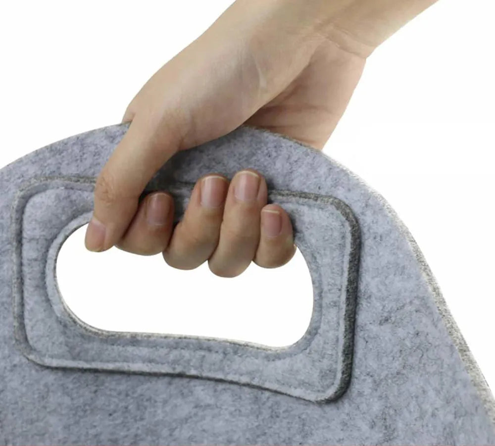 Panier de rangement en feutre – Avec poignées, pliable, 40×30×40 cm, gris ou noir