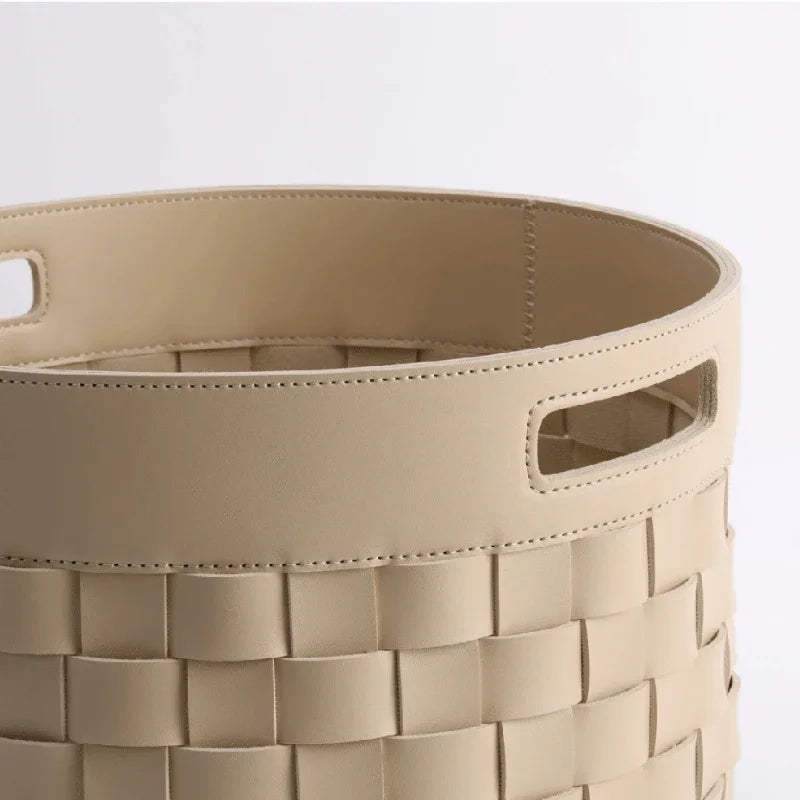 Panier de rangement en cuir tressé – Boîte de rangement décorative de luxe